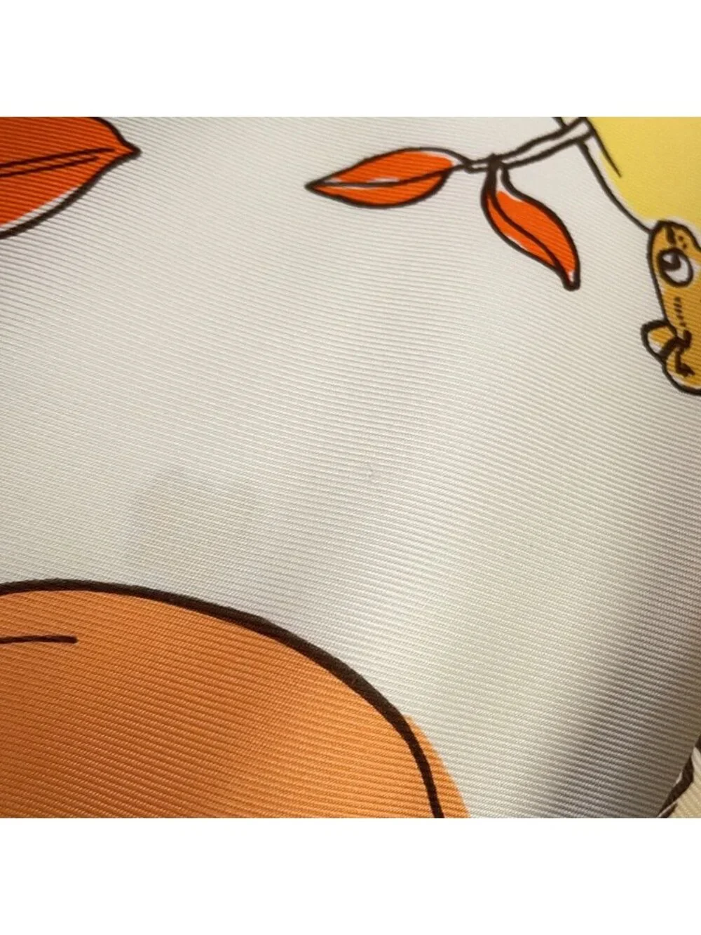 Hermes Scarf Carre 90 le Pommier Sellier Silk White